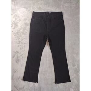 Old Navy Bootcut Jeans Womens 12p Extra High Rise Kicker Button Fly Black West